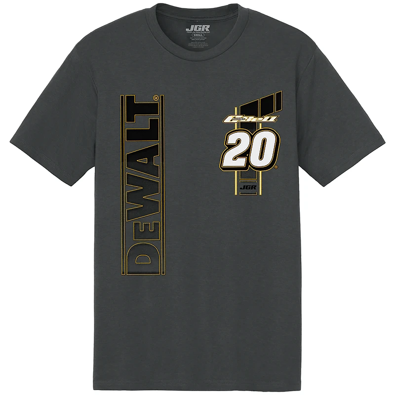 T-shirt tri-blend anthracite Christopher Bell DeWalt de la collection Joe Gibbs Racing Team pour homme