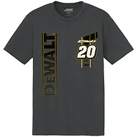 T-shirt tri-blend anthracite Christopher Bell DeWalt de la collection Joe Gibbs Racing Team pour homme
