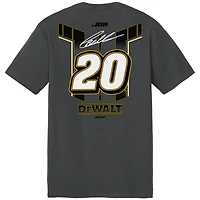T-shirt tri-blend anthracite Christopher Bell DeWalt de la collection Joe Gibbs Racing Team pour homme