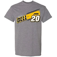 T-shirt homme gris chiné de la collection Joe Gibbs Racing Team, Christopher Bell, DeWalt Car