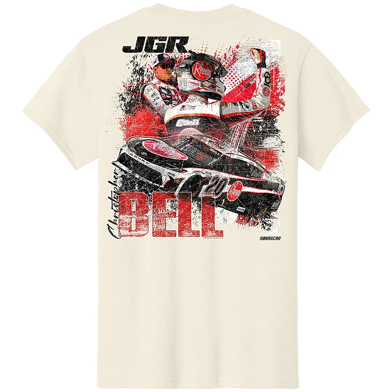 Men's Joe Gibbs Racing Team Collection Natural Christopher Bell Rheem Car T-Shirt