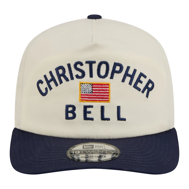 Men's New Era  Cream/Navy Christopher Bell Flag 19TWENTY Adjustable Hat