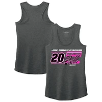 Débardeur pour femme avec nom et numéro de Christopher Bell la collection Joe Gibbs Racing Team Heather Black