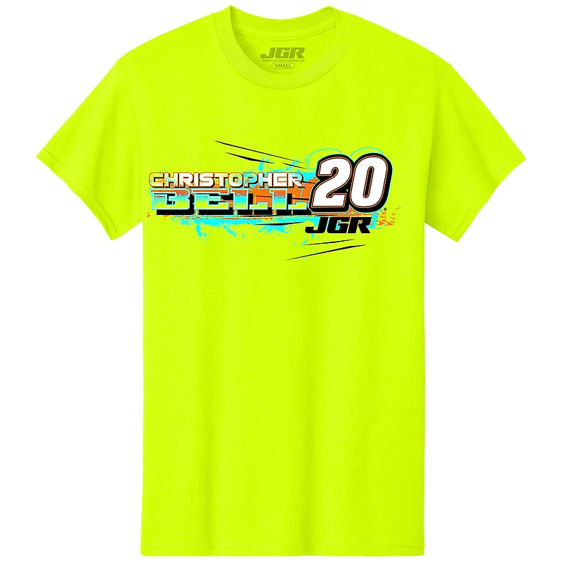 Youth Joe Gibbs Racing Team Collection  Neon Green Christopher Bell Name & Number T-Shirt
