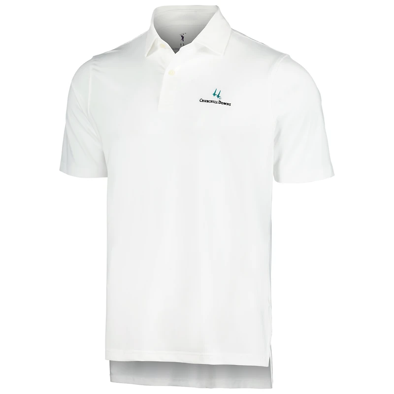Polo blanc uni Fairway & Greene Churchill Downs Tournament pour hommes