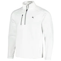Men's Zero Restriction White Churchill Downs Z500 Quarter-Zip Top