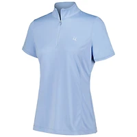 Polo convertible à quart de zip EPNY Churchill Downs bleu clair pour femme