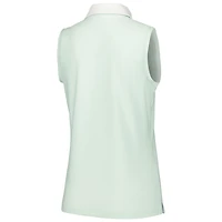 Women's Fairway & Greene Light Green Churchill Downs Julie Tri-Blend Sleeveless Polo