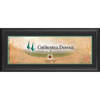 Churchill Downs Framed 10" x 30" Panoramic with Race Used Dirt from Churchill Downs