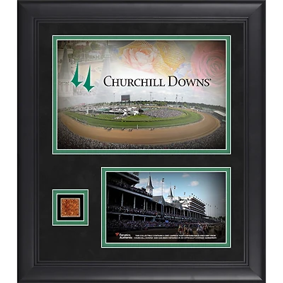Churchill Downs Framed 15" x 17" Twin Spires Collage with Race Used Dirt from Churchill Downs