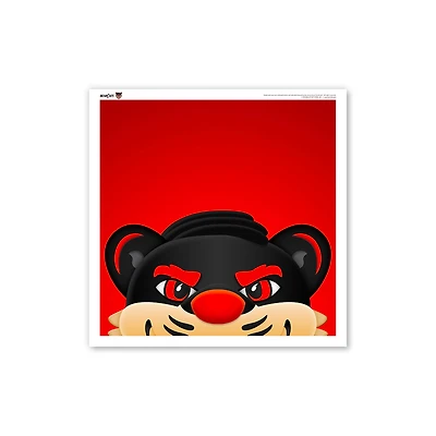  Cincinnati Bearcats 12" x 12" Minimalist Mascot Square Poster Print