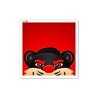 Cincinnati Bearcats 12" x 12" Minimalist Mascot Square Poster Print