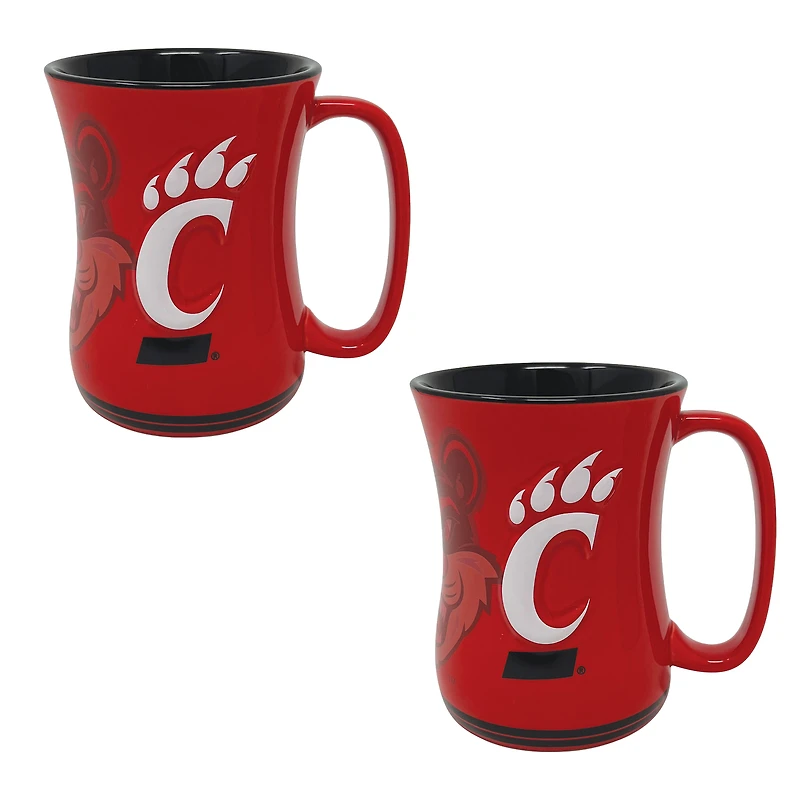 Cincinnati Bearcats 16oz. Sculpted Barista Mug Two-Pack