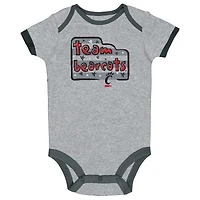 Lot de 3 bodys Cincinnati Bearcats pour bébé Champion Noir/Gris/Blanc