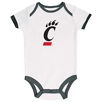 Lot de 3 bodys Cincinnati Bearcats pour bébé Champion Noir/Gris/Blanc