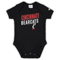 Lot de trois bodys I Wanna Be des Bearcats Cincinnati pour bébé Champion Noir/gris chiné