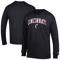 Men's Champion Cincinnati Bearcats Arch Over Logo Long Sleeve T-Shirt