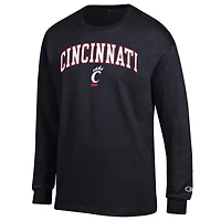 Men's Champion Cincinnati Bearcats Arch Over Logo Long Sleeve T-Shirt