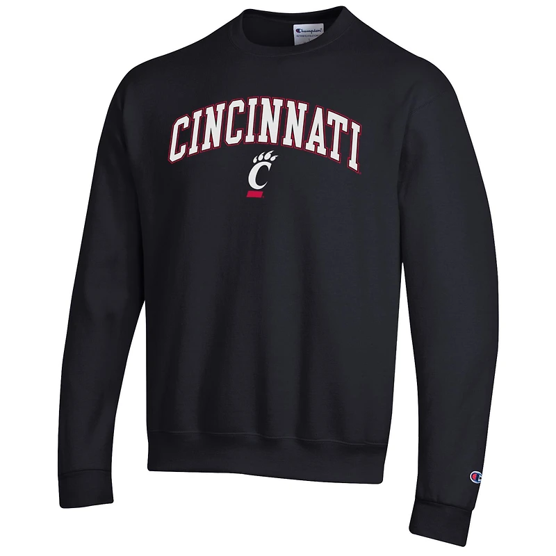 Sweat-shirt à enfiler avec logo Arch Over Champion Black Cincinnati Bearcats pour homme