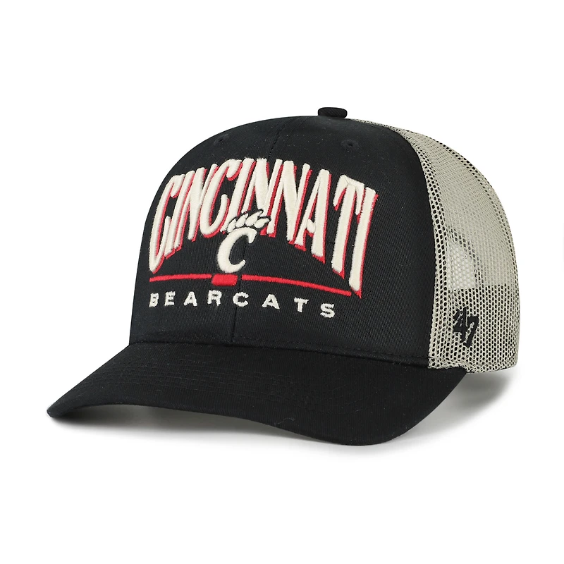Casquette de camionneur ajustable noire « 47 » des Bearcats de Cincinnati pour homme