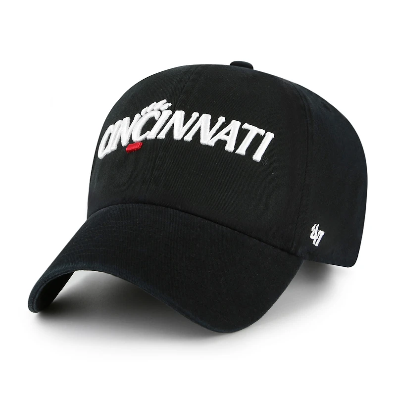 Men's '47 Black Cincinnati Bearcats Clean Up Adjustable Hat