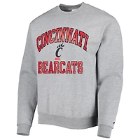 Sweat-shirt à moteur élevé Cincinnati Bearcats Champion pour homme, gris chiné