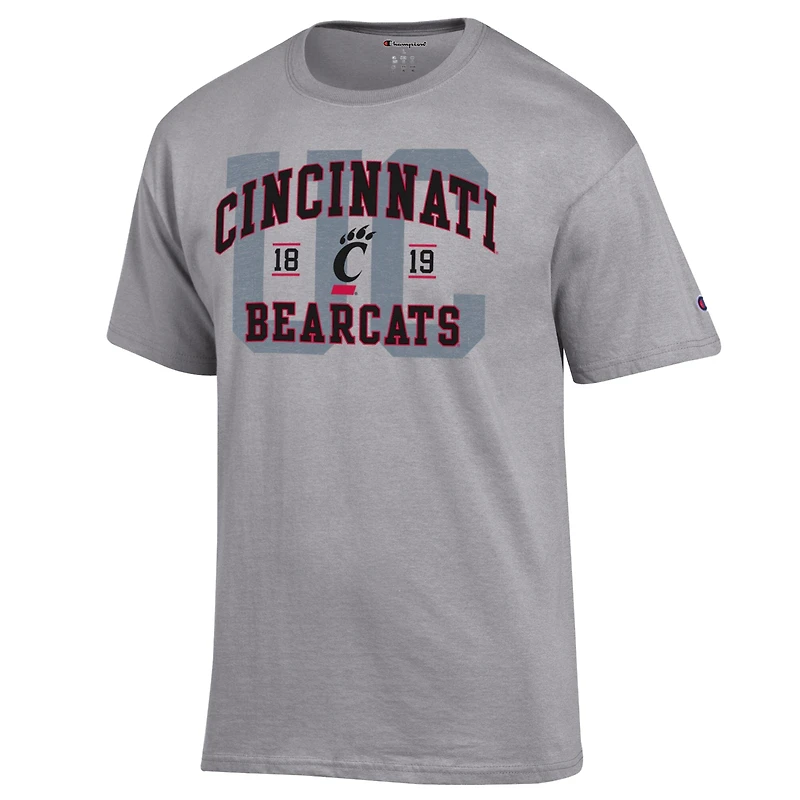Men's Champion Heather Gray Cincinnati Bearcats Varsity T-Shirt