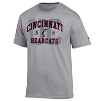 Men's Champion Heather Gray Cincinnati Bearcats Varsity T-Shirt