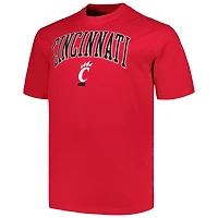 T-shirt Champion rouge pour hommes des Bearcats de Cincinnati Big & Tall Arch Over Logo