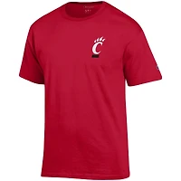 T-shirt Champion pour homme rouge Cincinnati Bearcats Stack 2-Hit