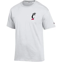 Men's Champion White Cincinnati Bearcats Stack 2-Hit T-Shirt