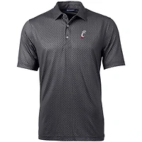 Men's Cutter & Buck Black Cincinnati Bearcats Big Tall Pike Banner Print Polo