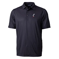 Polo extensible à imprimé double point Pike pour homme, noir, Cutter & Buck, Bearcats de Cincinnati, taille grande et