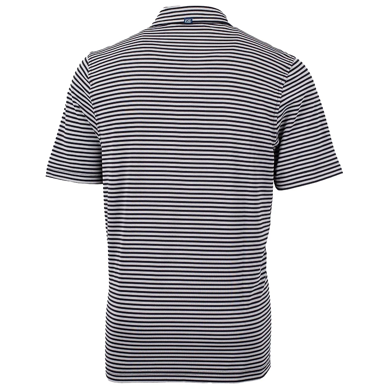 Men's Cutter & Buck Black Cincinnati Bearcats Throwback Logo Virtue Eco Pique Stripe Recycled Polo