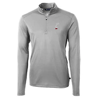 Men's Cutter & Buck Gray Cincinnati Bearcats Virtue Eco Pique Recycled Quarter-Zip Jacket