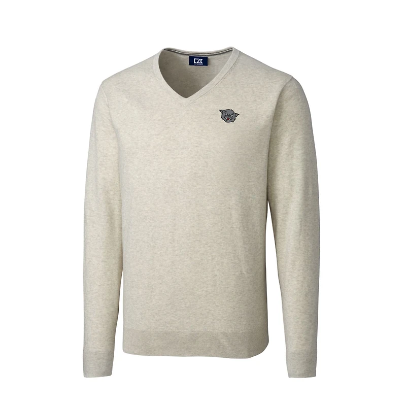 Pull à col en V mélange tricolore Lakemont des Bearcats de Cincinnati pour homme, Cutter & Buck, avoine