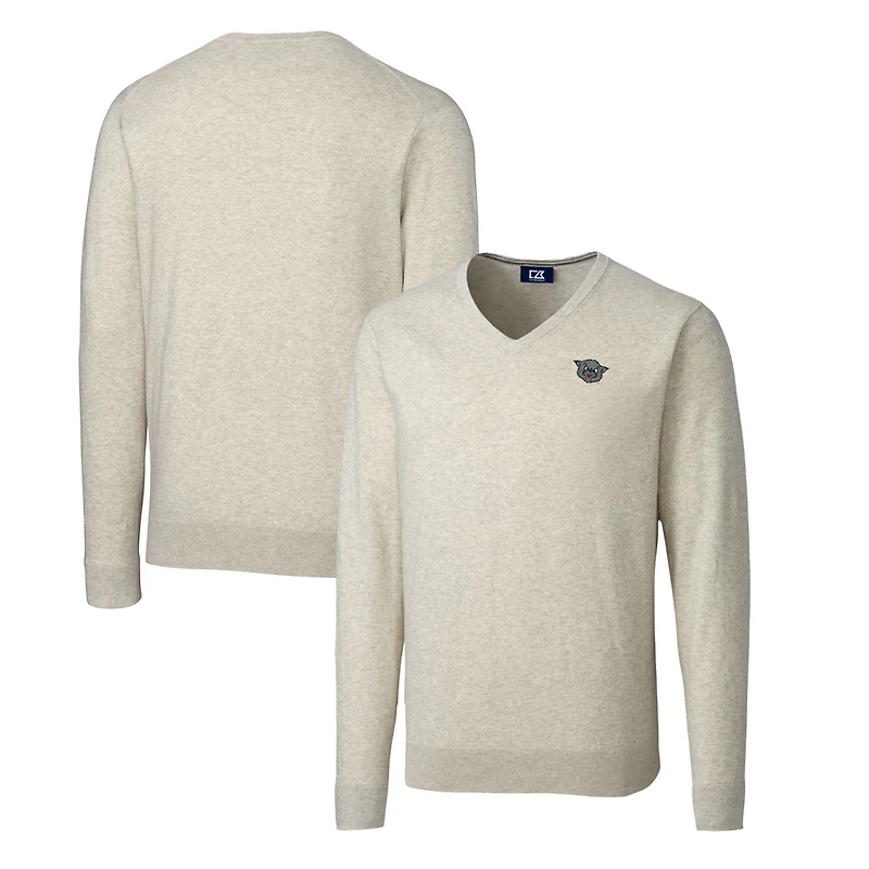 Pull à col en V mélange tricolore Lakemont des Bearcats de Cincinnati pour homme, Cutter & Buck, avoine