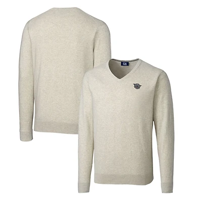 Pull à col en V mélange tricolore Lakemont des Bearcats de Cincinnati pour homme, Cutter & Buck, avoine