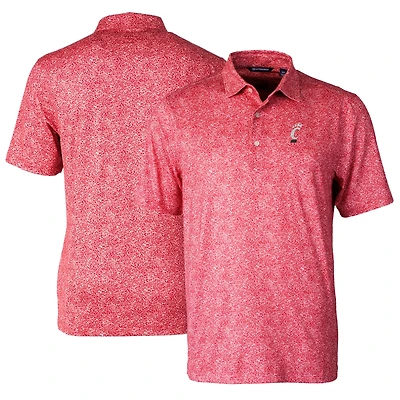 Men's Cutter & Buck Red Cincinnati Bearcats Pike Constellation Print Stretch Polo
