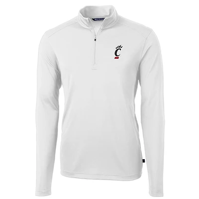 Veste zippée quart de tour en piqué écologique recyclé pour homme, Cutter & Buck, Cincinnati Bearcats, blanche
