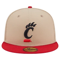 Men's New Era  Khaki Cincinnati Bearcats Two-Tone 59FIFTY Fitted Hat