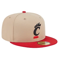 Men's New Era  Khaki Cincinnati Bearcats Two-Tone 59FIFTY Fitted Hat