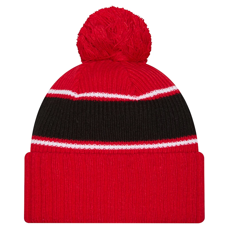 Men's New Era Red Cincinnati Bearcats Bold Cuffed Knit Hat with Pom