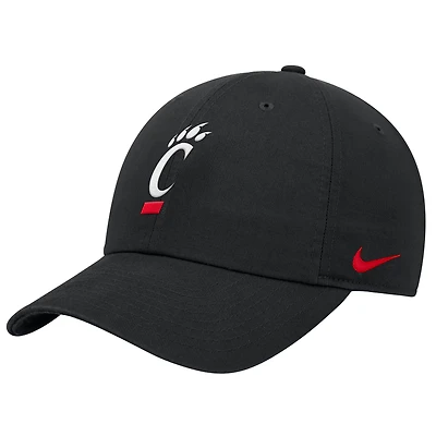 Men's Nike Black Cincinnati Bearcats 2026 Sideline Club Adjustable Hat