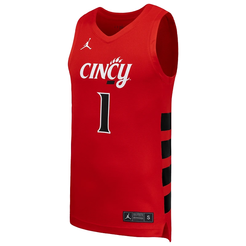 Men's Nike #1 Red Cincinnati Bearcats Replica Basketball Jersey
