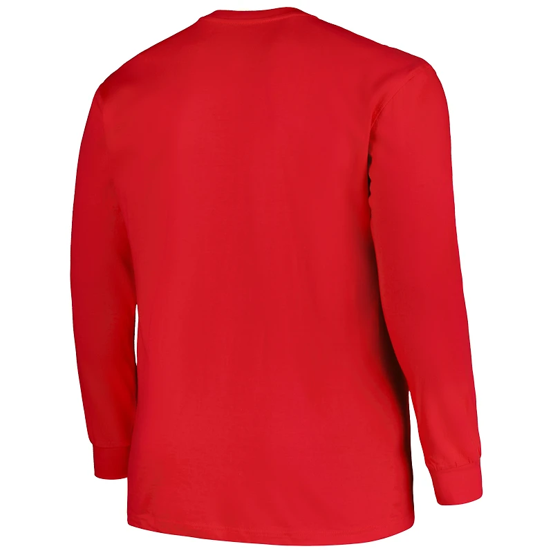 Men's Profile Red Cincinnati Bearcats Big & Tall Two-Hit Long Sleeve T-Shirt