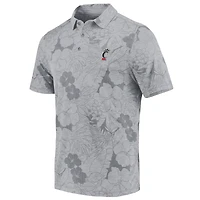 Polo Tommy Bahama gris Cincinnati Bearcats Miramar Blooms pour hommes