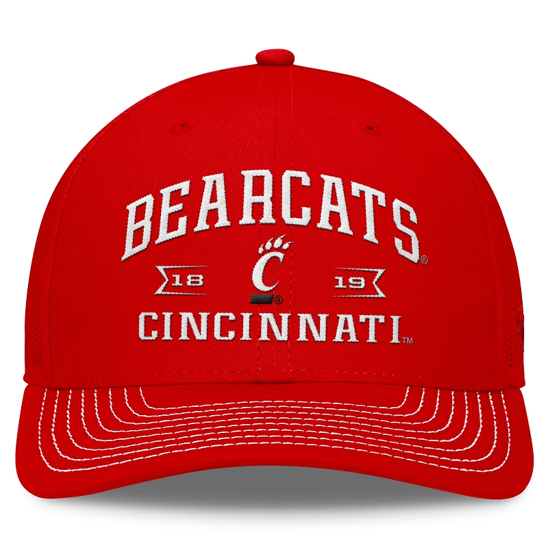 Casquette réglable Top of the World pour hommes, Cincinnati Bearcats Carson Trucker rouge