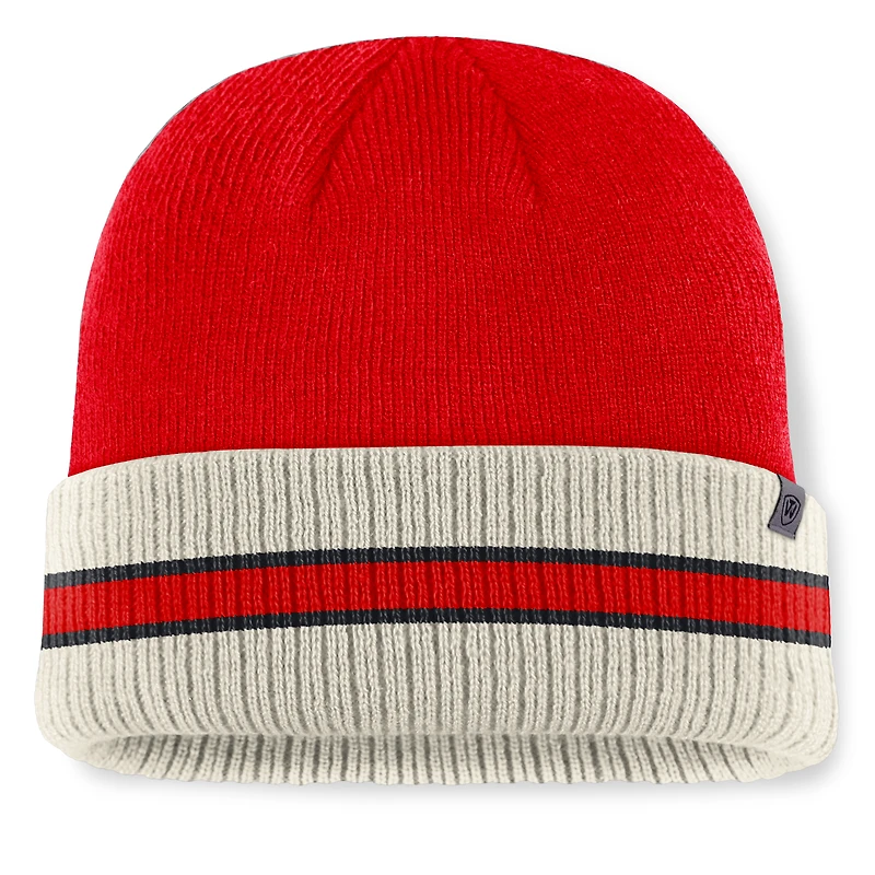 Bonnet en tricot à revers rouge Cincinnati Bearcats Silas pour homme Top of the World