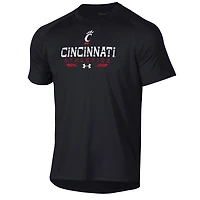 T-shirt technique Under Armour noir pour homme, modèle Cincinnati Bearcats Athletics